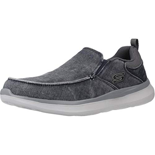 Skechers Delson 2.0 Larwin, Zapatillas Hombre, Azul (Blue Canvas BLU), 45 EU