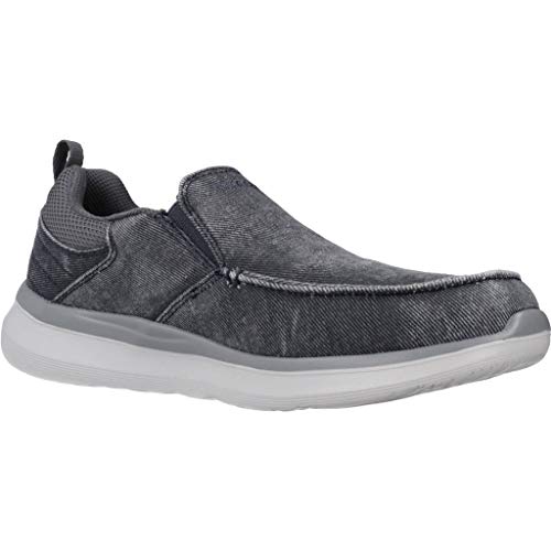 Skechers Delson 2.0 Larwin, Zapatillas Hombre, Azul (Blue Canvas BLU), 45 EU
