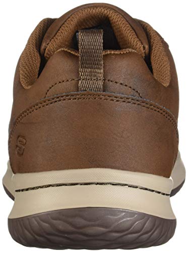 Skechers Delson-Antigo, Zapatos de Cordones Oxford Hombre, Marrón (CDB Black Leather), 42 EU