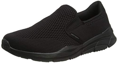 Skechers Equalizer 4.0, Zapatillas sin Cordones Hombre, Azul (Black Engineered Mesh/Black Trim BBK), 43 EU