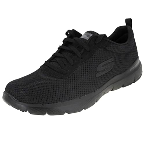 Skechers Flex Appeal 3.0-First Insight, Zapatillas Mujer, Negro (BBK Black Mesh/Trim), 38.5 EU