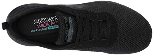 Skechers Flex Appeal 3.0-First Insight, Zapatillas Mujer, Negro (BBK Black Mesh/Trim), 38.5 EU