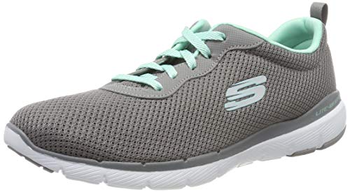 Skechers Flex Appeal 3.0-First Insight, Zapatillas Mujer, Varios Colores (Gymn Black Mesh/Trim), 38 EU