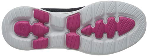 Skechers Go Walk 5 Slip On, Zapatillas Mujer, Azul (Navy Textile/Hot Pink Trim Nvhp), 39 EU