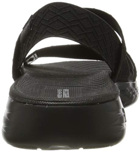 Skechers On-The-go 600, Sandalia Mujer, Black Black Textile BBK, 39 EU