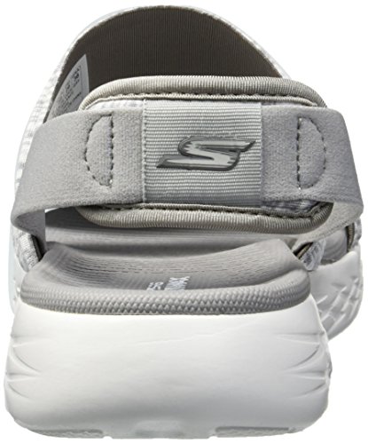Skechers Performance On-The-Go 600-Foxy, Sandalia con Pulsera Mujer, Gris (GRY Black Textile/Trim), 37 EU
