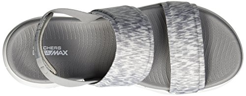 Skechers Performance On-The-Go 600-Foxy, Sandalia con Pulsera Mujer, Gris (GRY Black Textile/Trim), 37 EU