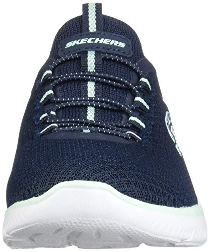 Skechers Summits, Zapatillas Mujer, Azul (Navy/Aqua), 38 EU