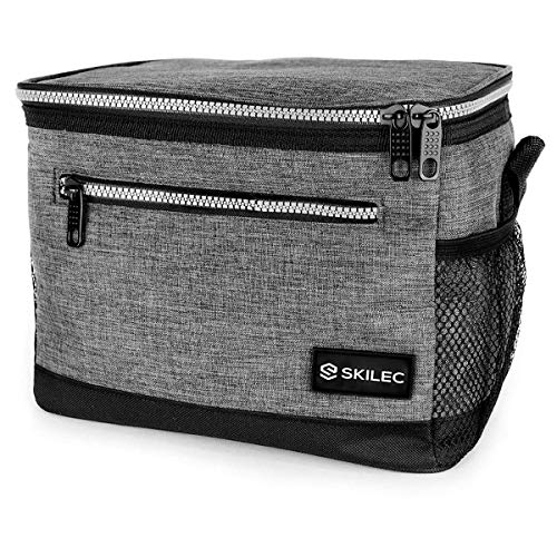 SKILEC Bolsa Termica Porta Alimentos - Nevera Termica para Llevar Comida Nevera Portatil Pequeña - Bolsa Comida Trabajo Playa Picnic Camping - Bolsa Almuerzo, Bolsa Isotermica con Aislamiento Termico