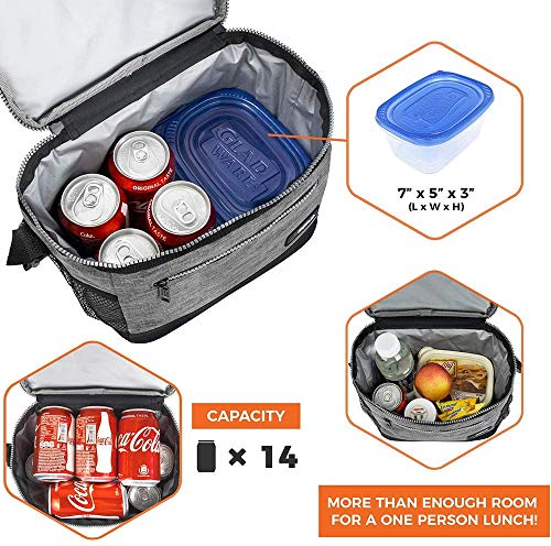 SKILEC Bolsa Termica Porta Alimentos - Nevera Termica para Llevar Comida Nevera Portatil Pequeña - Bolsa Comida Trabajo Playa Picnic Camping - Bolsa Almuerzo, Bolsa Isotermica con Aislamiento Termico