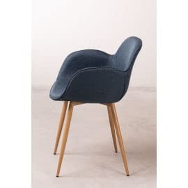 SKLUM Silla de Comedor Fargo Poliéster - Hierro Vaquero Azul - (Elige Color)