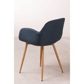 SKLUM Silla de Comedor Fargo Poliéster - Hierro Vaquero Azul - (Elige Color)