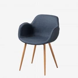 SKLUM Silla de Comedor Fargo Poliéster - Hierro Vaquero Azul - (Elige Color)