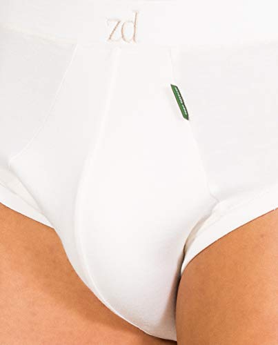 Slip Mini - Hilo de Soja - ZD - Máxima transpiración y Comodidad (XL, Natural)