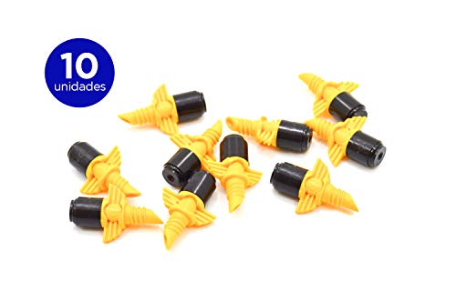 S&M 540226 Micro Nebulizador para riego por microaspersión 4 mm 360º-Blíster 10 Unidades, Amarillo/Negro