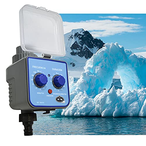 S&M 580536 – Programador de nebulización H-M 3/4" para terrazas, porches-Rebaja hasta 14 °C, Azul