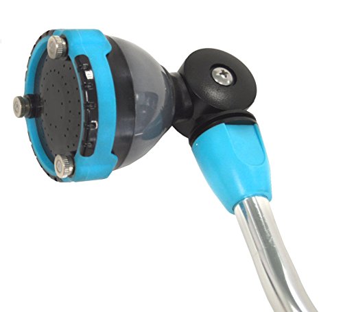S&M 580727 Nebulizador y Ducha portátil con trípode de Altura Regulable, Azul
