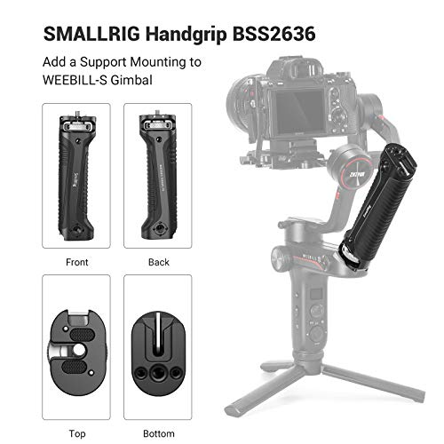 SMALLRIG Handle para WEEBILL-S, Empuñadura WEEBILL-S con Cold Shoe Incorporada, Llave y Orificios Roscados Múltiples - BSS2636