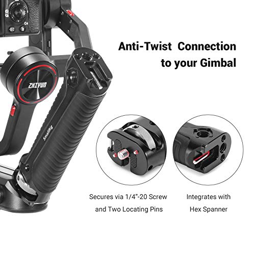 SMALLRIG Handle para WEEBILL-S, Empuñadura WEEBILL-S con Cold Shoe Incorporada, Llave y Orificios Roscados Múltiples - BSS2636