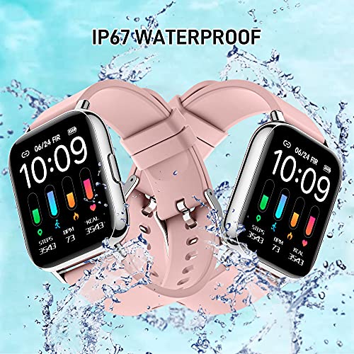 Smartwatch, 1.69'' Reloj Inteligente Mujer Pulsera Actividad Inteligente con Pulsómetro, Impermeable IP67 Reloj Deportivo con Monitor de Sueño, Podómetro, Calorías, 24 Modos Deporte, para Android iOS