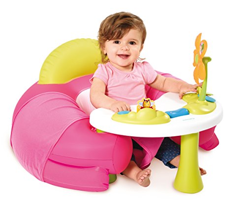 Smoby Cotoons 110211 - Asiento Infantil con Mesa de Actividad, Color Rosa