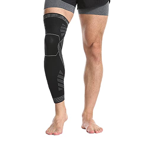 SOLO ACTFIT Mangas de Pierna de Compresión, Rodilleras de Compresión de Longitud Completa Antideslizante, Calentadores de Piernas para Correr, Baloncesto, Ciclismo, Fútbol, Deporte (XL, Un par)