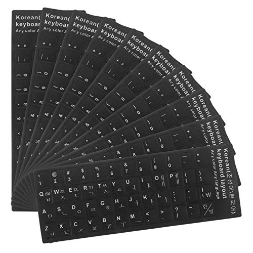 SOLUSTRE 10 Piezas de Pegatinas Coreanas para Teclado Pegatinas con Letras Funda Protectora para Teclado de Ordenador Portátil de Escritorio