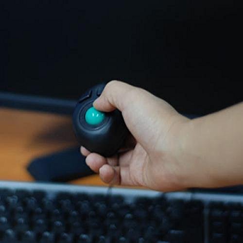 Solustre - Ratón de Bola portátil 4D USB (Negro)