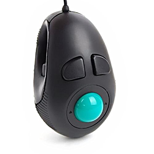 Solustre - Ratón de Bola portátil 4D USB (Negro)