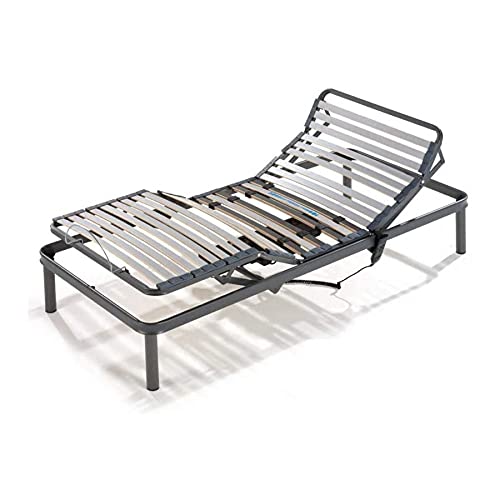 Somier Articulado + Colchón Memory Fresh + Almohada Fibra, 135x190 cm