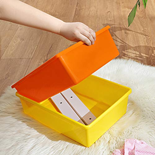 SONGMICS Estantería Infantil para Juguetes y Libros, Librería de 3 Niveles con 6 Cajones, 86 x 27 x 78 cm, Navidad, GKR03W
