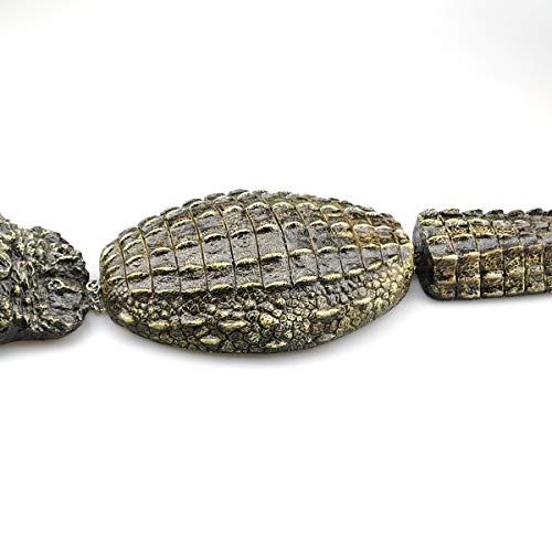 SOONHUA Señuelo flotante de cocodrilo, cabeza de cocodrilo, cabeza de cocodrilo, flotante estanque ornamento de agua Característica escultura de reptiles para decoración y protección de estanques