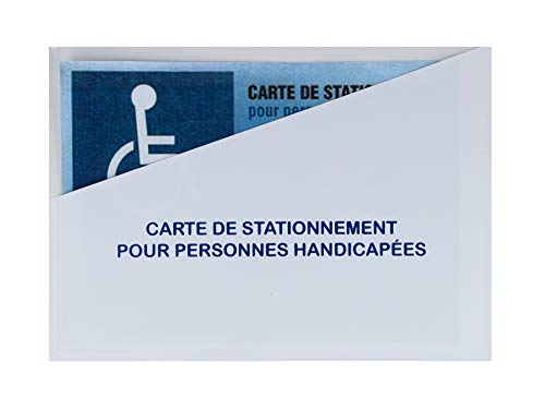 Soporte Adhesivo para Tarjeta de Aparcamiento con discapacidad, portafundas para Parabrisas, fabricación Francesa