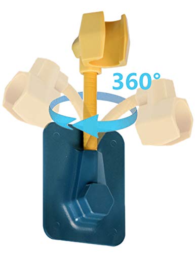 Soporte Alcachofa Ducha no es Necesario Perforar Agujeros para Instalar,el Soporte Cabezal Ducha se Puede Ajustar 360 Grados, AdhesióN Fuerte, Resistente al Agua