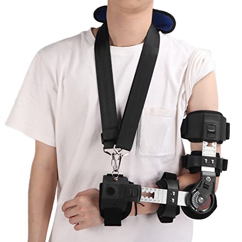 Soporte de Codo con Bisagras, Soporte de Brazo con Cabestrillo para Hombro con Bisagras, Poste de Férula Ajustable Y Correa de Hombro Soporte de Codo OP, Ortesis de Férula de Soporte Después de la Cir