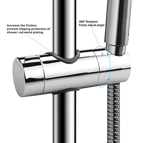 Soporte de ducha de mano Soporte de cabezal de ducha ajustable 360 ​​° para diámetro 30MM Cabezal de barra de deslizamiento ABS Cabeza de cromo Cromo plateado