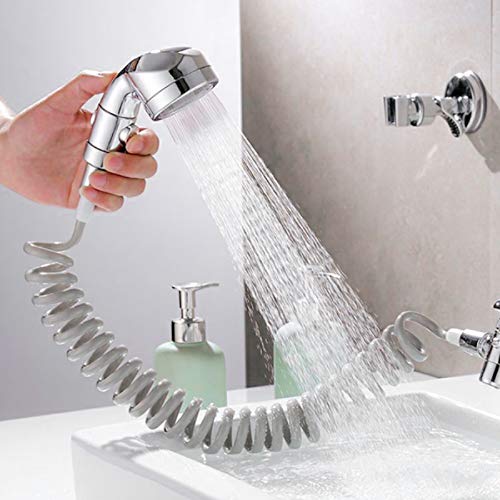 Soporte de Ducha, Soporte de Ducha de Mano Ajustable Extraíble, Rotación de 360° Con Ventosa Pared Sin Taladroc a Pared Universal Reemplazo