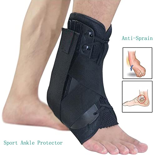 Soporte de tobillo, correas de soporte deportivo de tobillo ajustables, protector de tobillo estabilizador de ortesis de caída del pie, para mejorar la marcha al caminar, aliviar el dolor y alivi