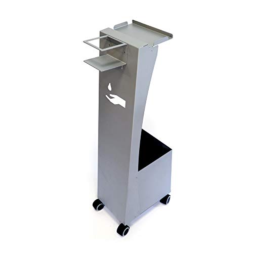 Soporte dispensador de desinfectante manos/dispensador de guantes para todo tipo de botes de gel hidroalcoholico de manos/Soporte higienizante manos y guante desechables (Soporte Dispensador)