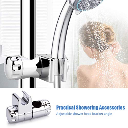 Soporte Ducha, Soporte para Cabezal de Ducha, Soporte Ducha Mano Ajustable para Alcachofa Cabezal Ducha Pared, para 25mm de Diámetro Barra de Ducha, ABS Cromo