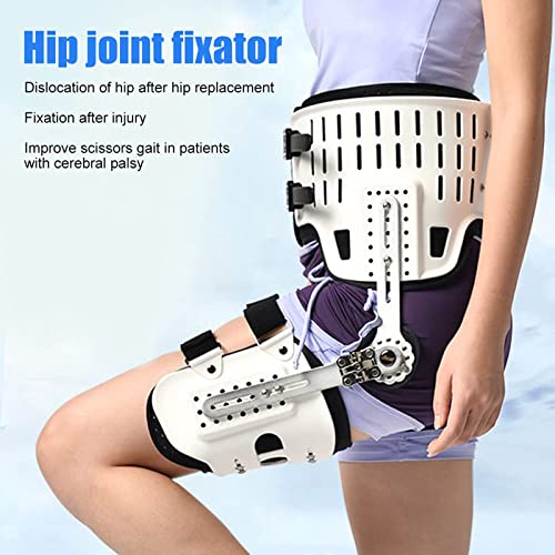 Soporte estabilizador de cadera, ortesis de abducción de cadera con bisagras para adultos para cadera, soporte corrector estabilizador para alivio del dolor de cadera, ingle, isquiotibiales, muslos y