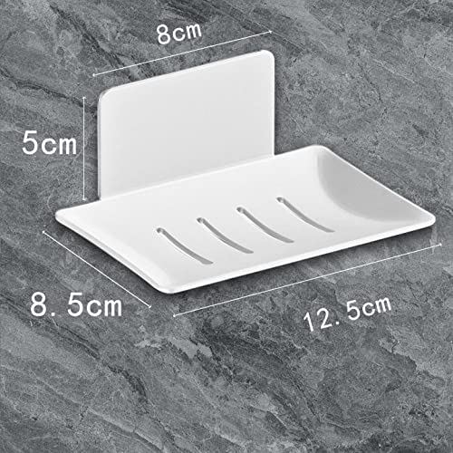 Soporte Jaboneras Baño Ventosa para Azulejos Jabonera Bandeja de Acero Resistente del Bambu Potente Estuche Adhesivo para Jabón Extraíble Taladros Bañera Juego Ducha Accesorios Acero Inoxidable