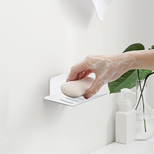 Soporte Jaboneras Baño Ventosa para Azulejos Jabonera Bandeja de Acero Resistente del Bambu Potente Estuche Adhesivo para Jabón Extraíble Taladros Bañera Juego Ducha Accesorios Acero Inoxidable