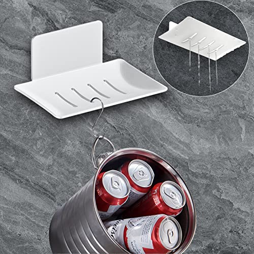 Soporte Jaboneras Baño Ventosa para Azulejos Jabonera Bandeja de Acero Resistente del Bambu Potente Estuche Adhesivo para Jabón Extraíble Taladros Bañera Juego Ducha Accesorios Acero Inoxidable