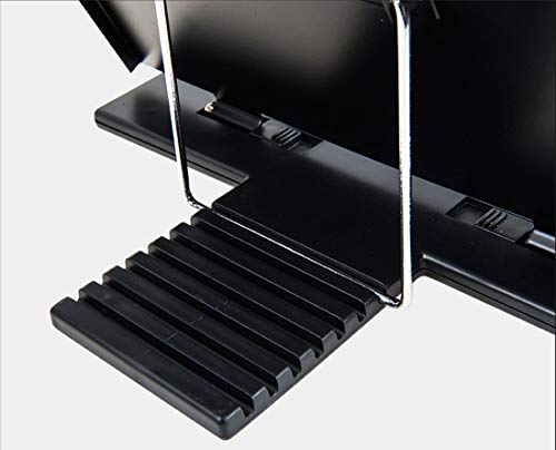 Soporte para documentos de sobremesa Lawei con pinza ajustable y guía de líneas - Atril para documentos, cartas, legal y A4, hasta 150 hojas