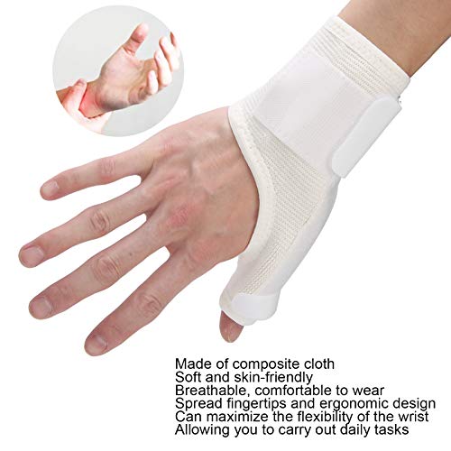 Soporte para el pulgar Suave y transpirable Recuperación de fracturas Férula inmovilizadora del dedo pulgar Férula de fijación de la correa Férula para aliviar el dolor y las lesiones de la muñeca del