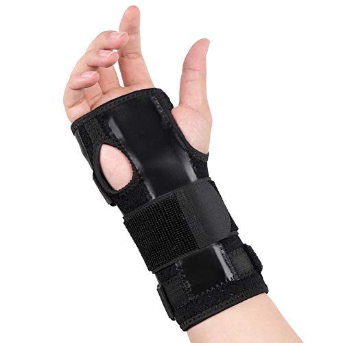 Soporte para muñeca Túnel carpiano Férula para muñeca, protector de mano para palma de muñeca con estabilizador de férula de metal Alivia el dolor de muñeca Esguinces, tendinitis y RSI Se adapta a la