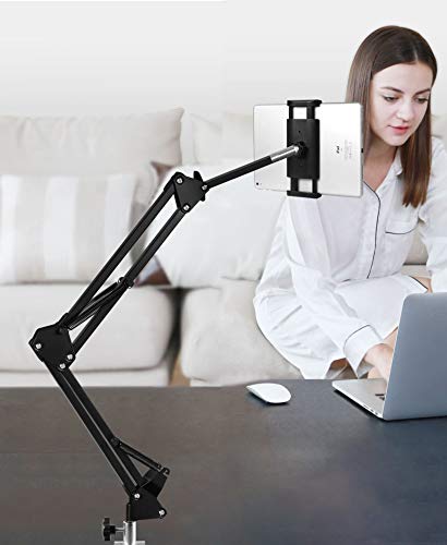 Soporte para tableta para cama, soporte ajustable y plegable para tableta con rotación de 360 grados para iPhone, iPad, teléfono móvil, tableta, Kindle Fire u otros dispositivos de 4.7 a 11 pulgadas