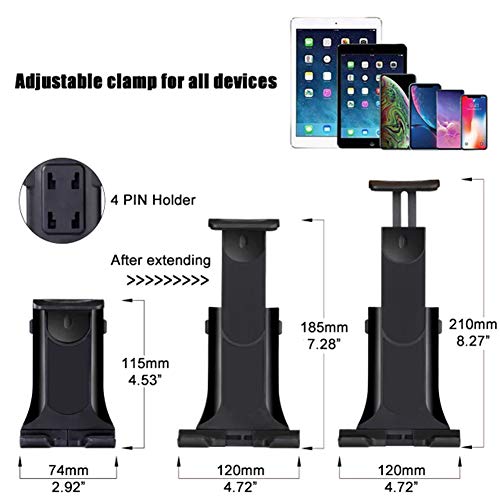 Soporte para Tableta para iPad Pro,Soporte para Coche iPad, Soporte para Taza Soporte para Tableta para Soporte con Cuello Extensible Compatible con iPad Air Mini Pro Kindle Samsung Galaxy Tab