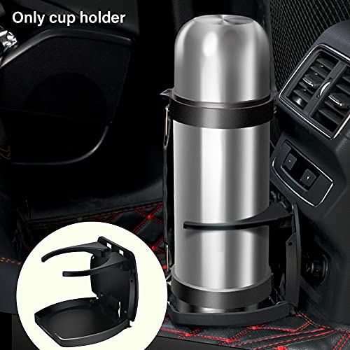 Soporte para vasos de coche para ventilación, 2 unidades, soporte para botellas, soporte plegable para bebidas para coche, barco, caravana, furgoneta, universal, color negro (2 unidades)
